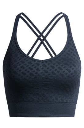 Active sports top in ribbed stretch jersey