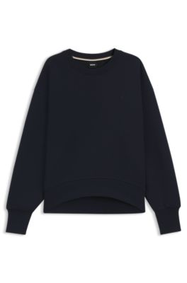Sweatshirt van een katoenmix met Double B-monogram, Donkerblauw
