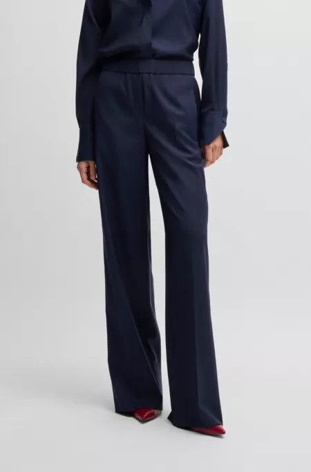 Relaxed-fit trousers in virgin wool