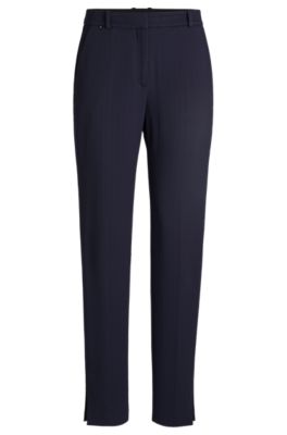 Dressletic slim-fit trousers in stretch fabric, Dark Blue