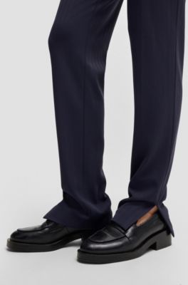 Dressletic slim-fit trousers in stretch fabric, Dark Blue