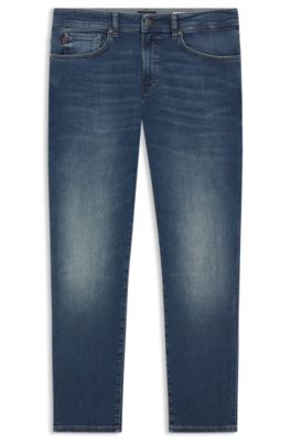 블루 소프트 모션 데님 Maine 레귤러 핏 진, 다크 블루