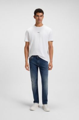 Maine regular-fit jeans in soft-motion denim, Dark Blue
