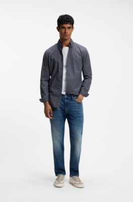Maine Regular-Fit Jeans aus Soft-Motion-Denim, Dunkelblau