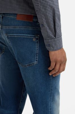 Maine Regular-Fit Jeans aus Soft-Motion-Denim, Dunkelblau