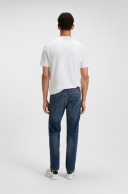 Maine regular-fit jeans in soft-motion denim, Dark Blue