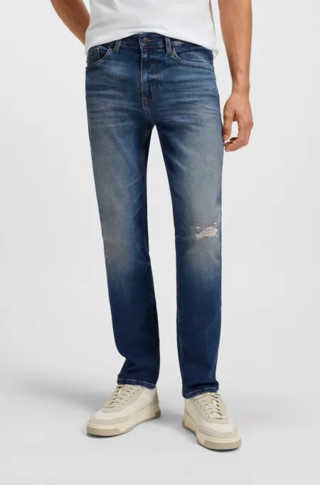 Jean slim Delaware en denim stretch bleu