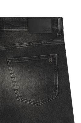 Delaware Slim-Fit Jeans aus komfortablem Stretch-Denim in Grau, Dunkelgrau