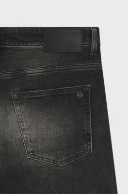 Jean Slim Delaware en denim stretch gris confortable, Gris sombre