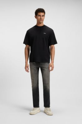 Delaware slim-fit jeans in grey comfort-stretch denim, Dark Grey