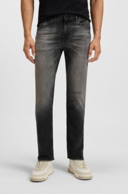 Delaware Slim-Fit Jeans aus komfortablem Stretch-Denim in Grau, Dunkelgrau