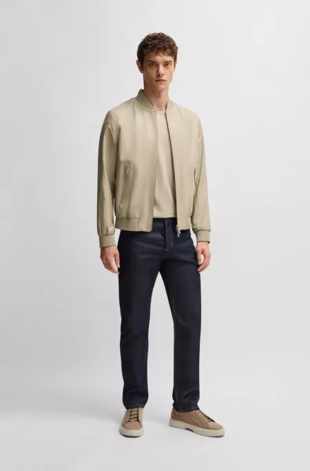 BOSS x ASTON MARTIN nappa-leather jacket with perforated details
