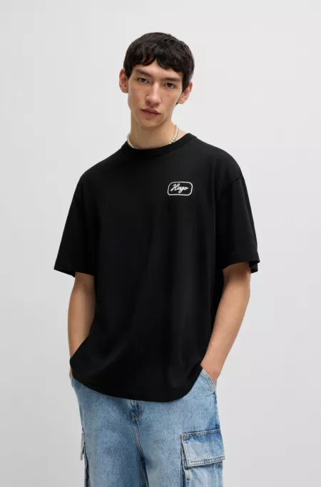 Loose-fit T-shirt in cotton with racing artwork