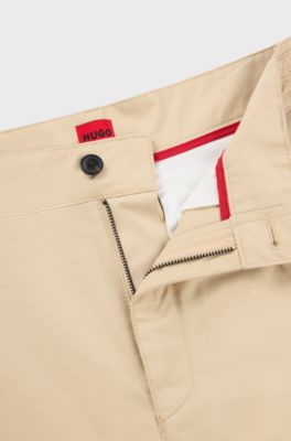 Relaxed-fit trousers in a cotton blend, Beige