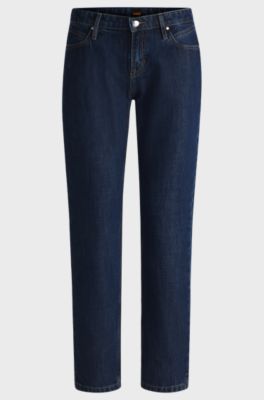 Slim-fit jeans in blue rinse-washed denim, Blue
