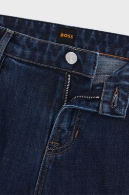 Slim-fit jeans in blue rinse-washed denim, Blue