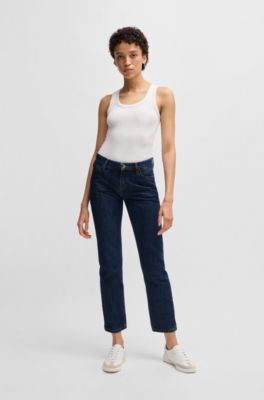 Slim-fit jeans in blue rinse-washed denim, Blue