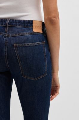 Blaue Slim-Fit Jeans aus Denim mit Rinse-Waschung, Blau