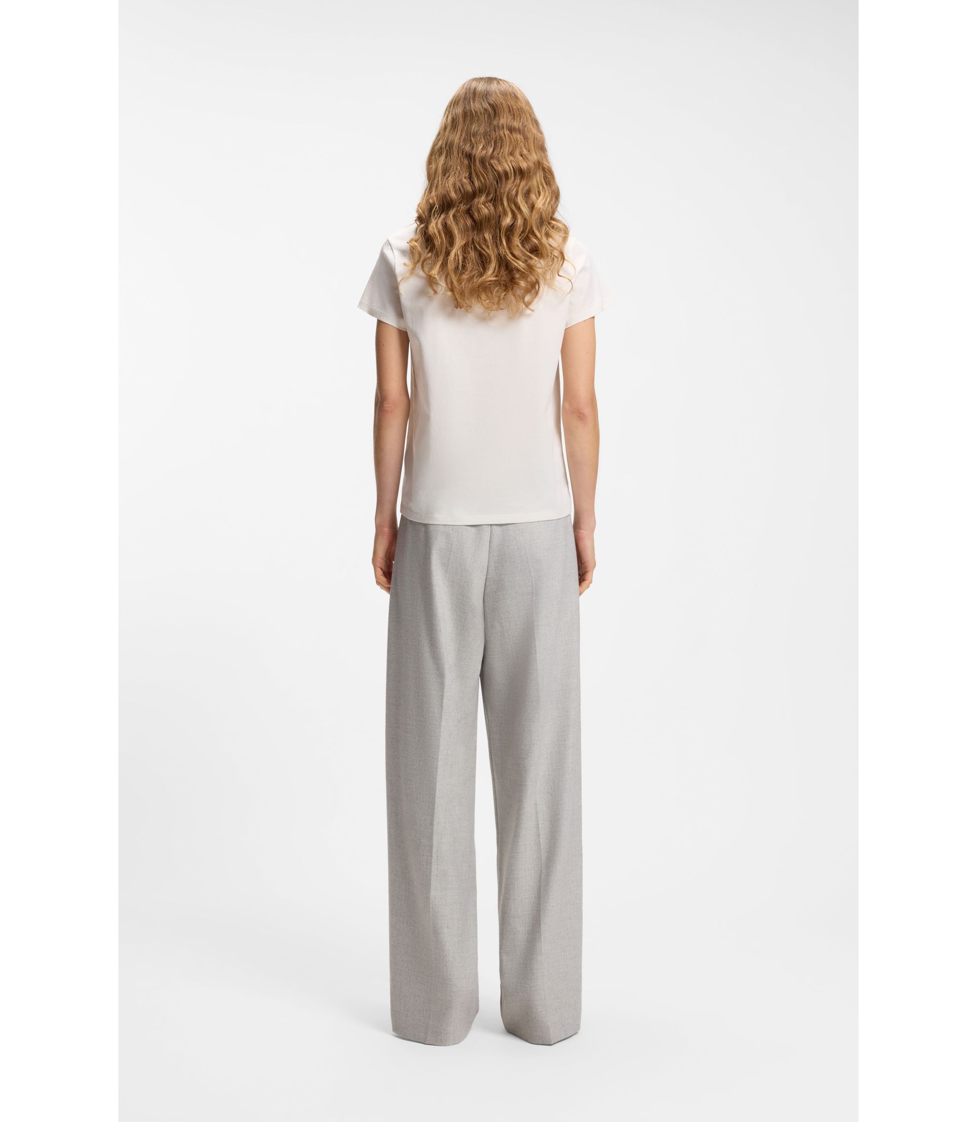 BOSS - シルケットコットン Tシャツ Double Bモノグラム - ナチュラル