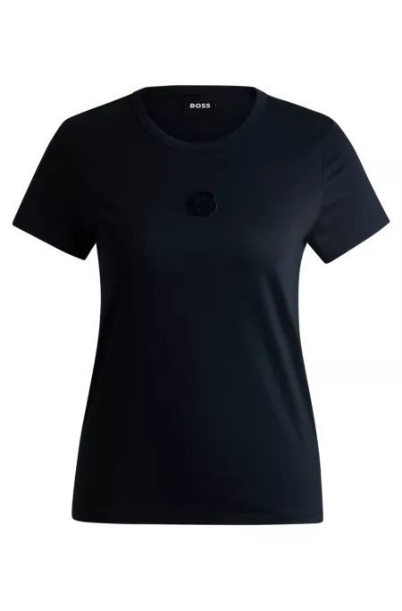 Mercerised-cotton T-shirt with Double B monogram