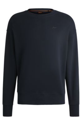 BOSS Men's French Terry Hoodie - Bold Logo Comfort Sweatshirt With Odor Control
