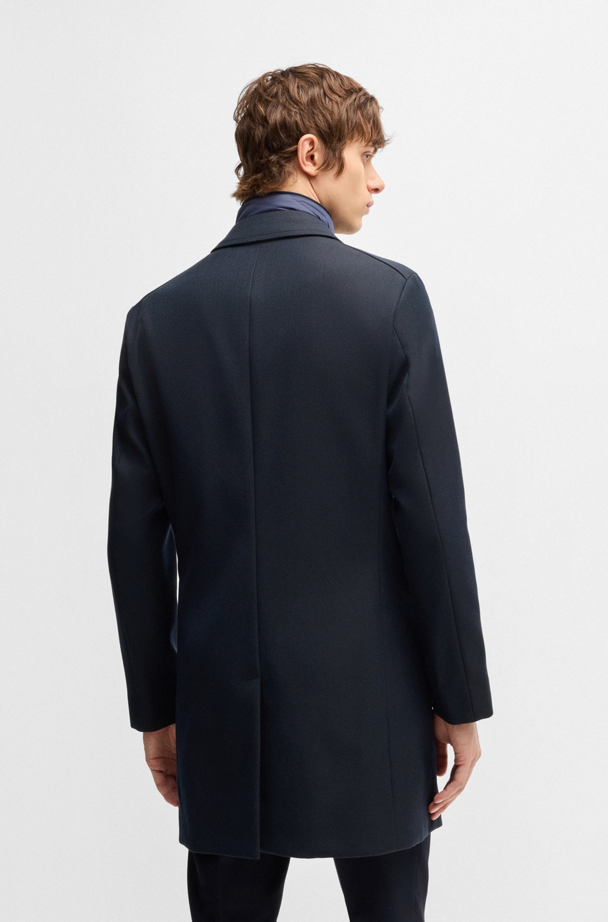 BOSS - スリムフィットコート デタッチャブルインナー - ダーク BOSS - スリムフィットコート デタッチャブルインナー - ダーク