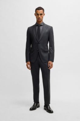新品未使用】hugoboss ブラックエクストラスリムフィットスーツ