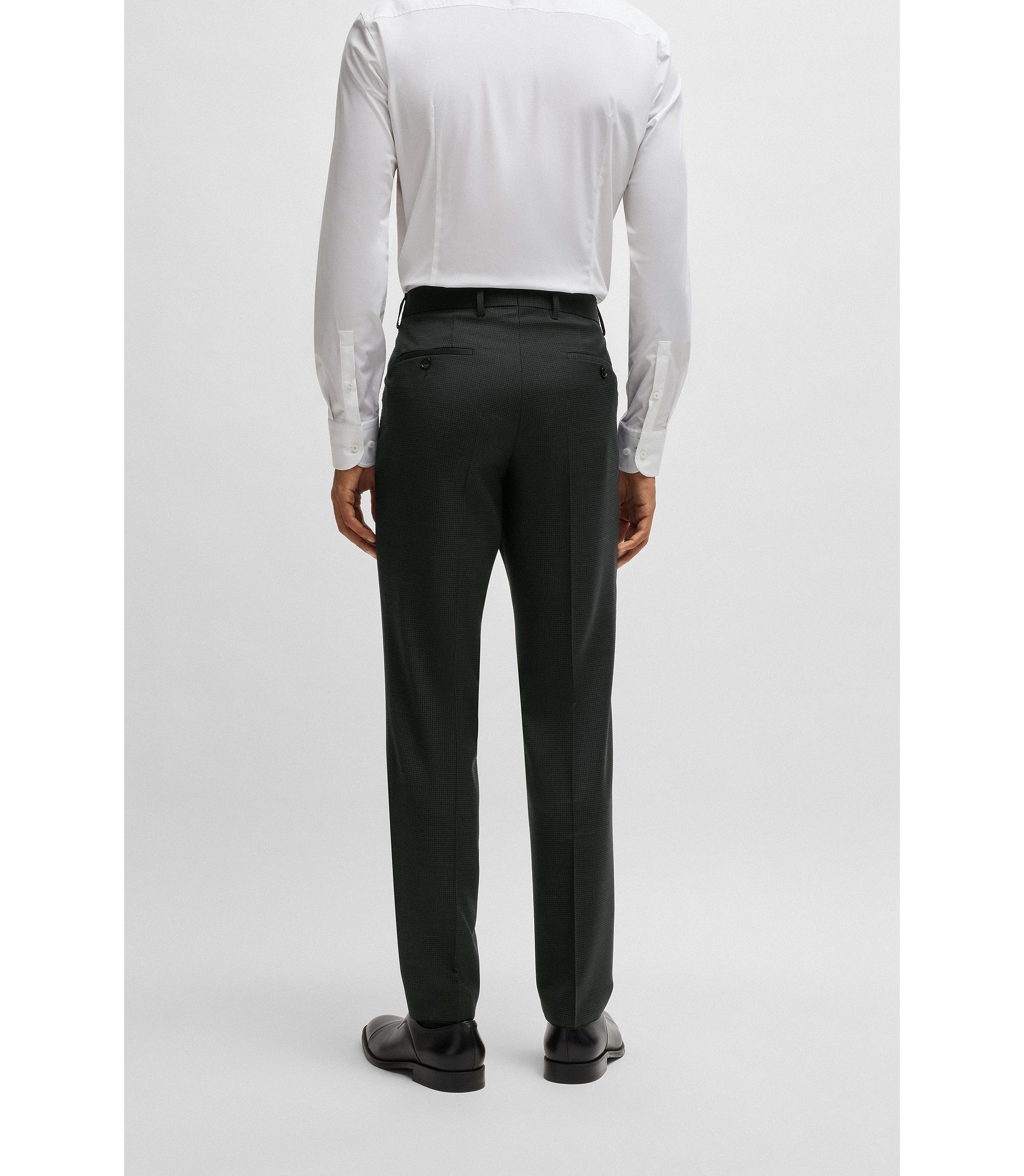 BOSS - スリムフィット スリーピーススーツ パターン ストレッチ BOSS - スリムフィット スリーピーススーツ パターン ストレッチ