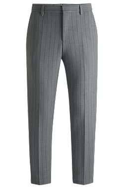 Tapered-fit trousers in pinstripe stretch fabric