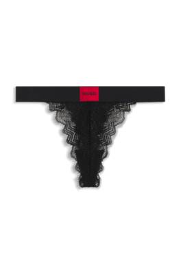 Hugo Lace thong with red logo label string dam – bild 4