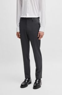 Pantalon Slim en tissu stretch performant lavable, Argent