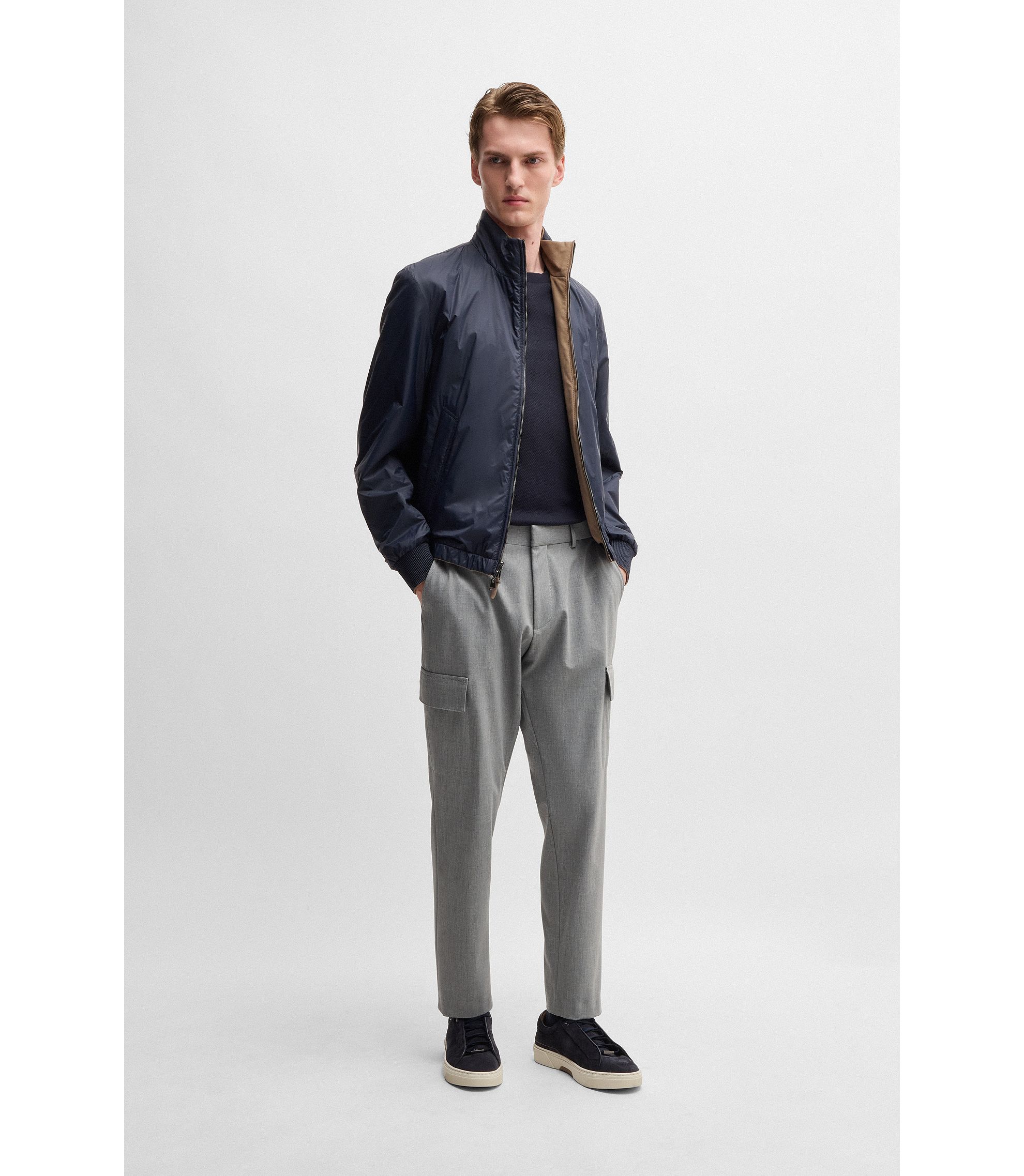BOSS - Tapered-fit cargo trousers in performance-stretch BOSS - Tapered-fit cargo trousers in performance-stretch