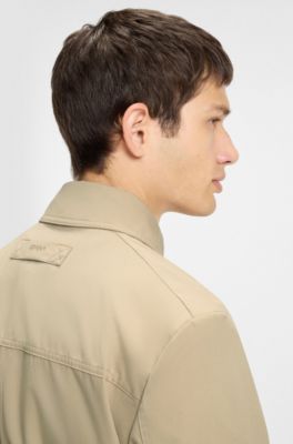 Trench d&eacute;perlant avec ceinture &agrave; boucle, Beige