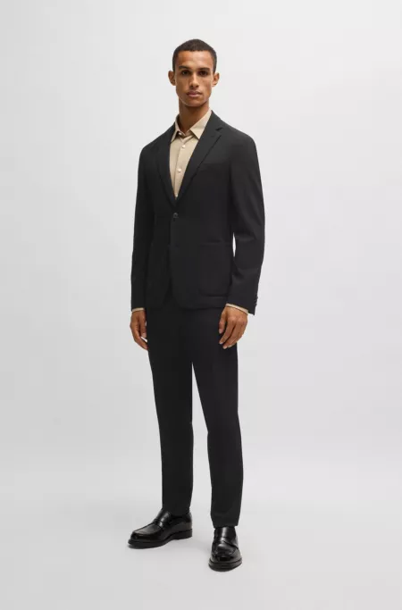Slim-fit jacket in washable stretch fabric