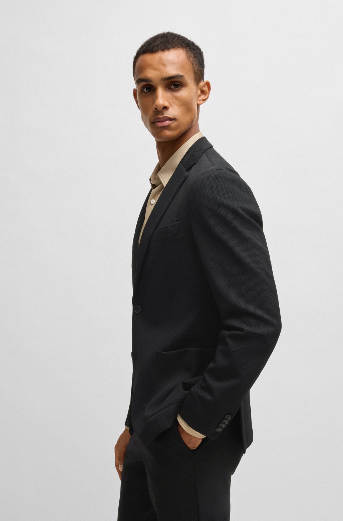 BOSS - スリムフィットジャケット ウォッシャブル ストレッチ BOSS - スリムフィットジャケット ウォッシャブル ストレッチ