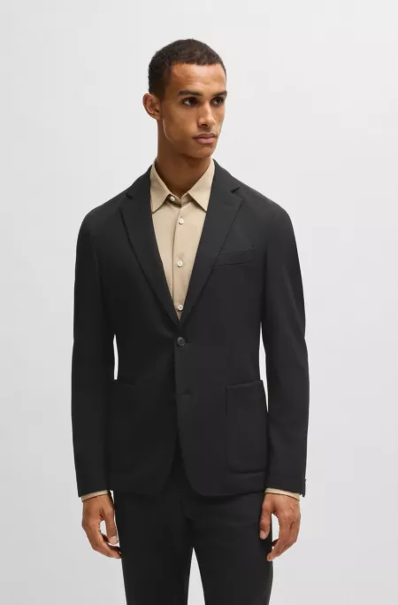Slim-fit jacket in washable stretch fabric