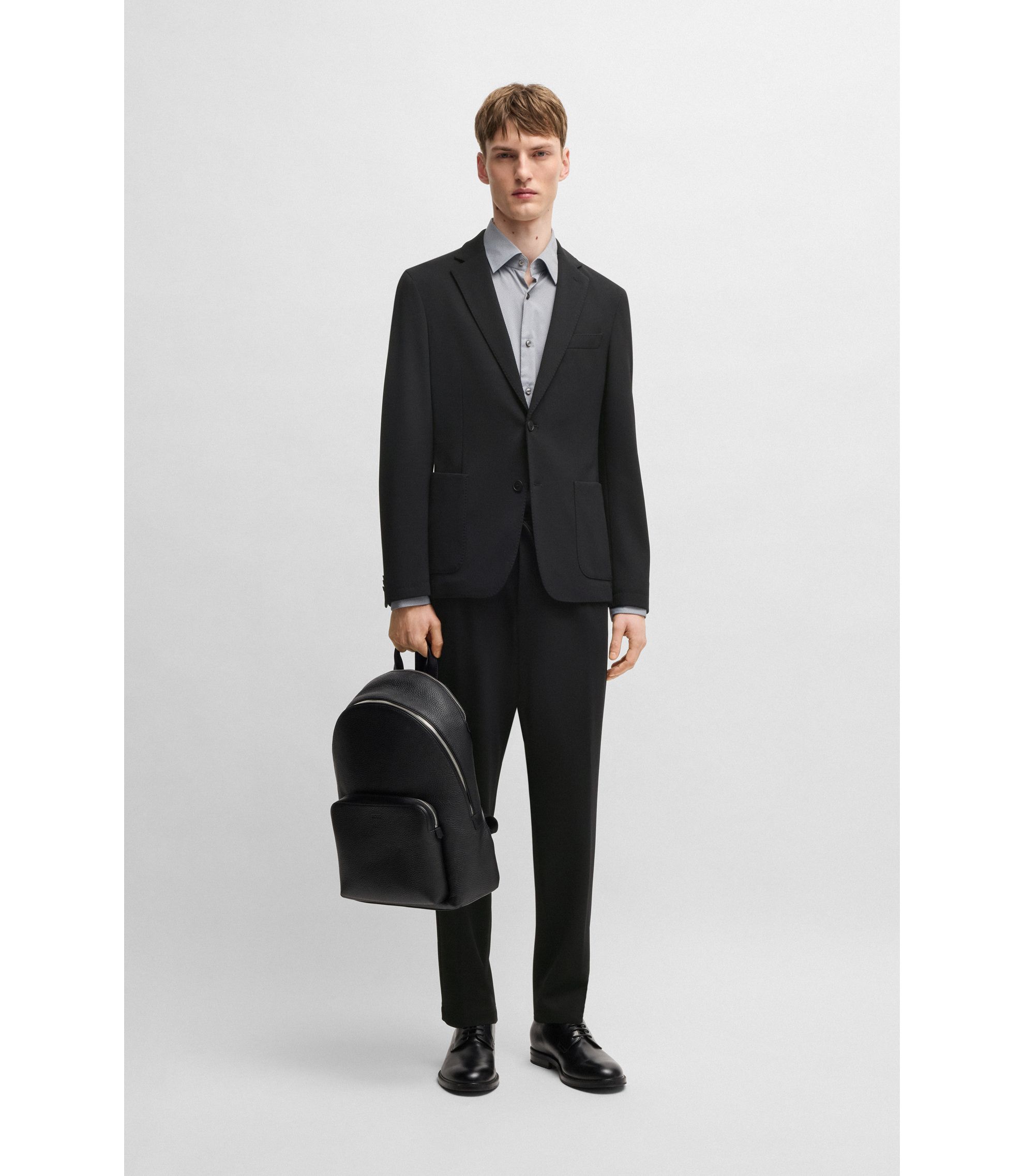 BOSS - Dressletic tapered-fit trousers in performance-stretch