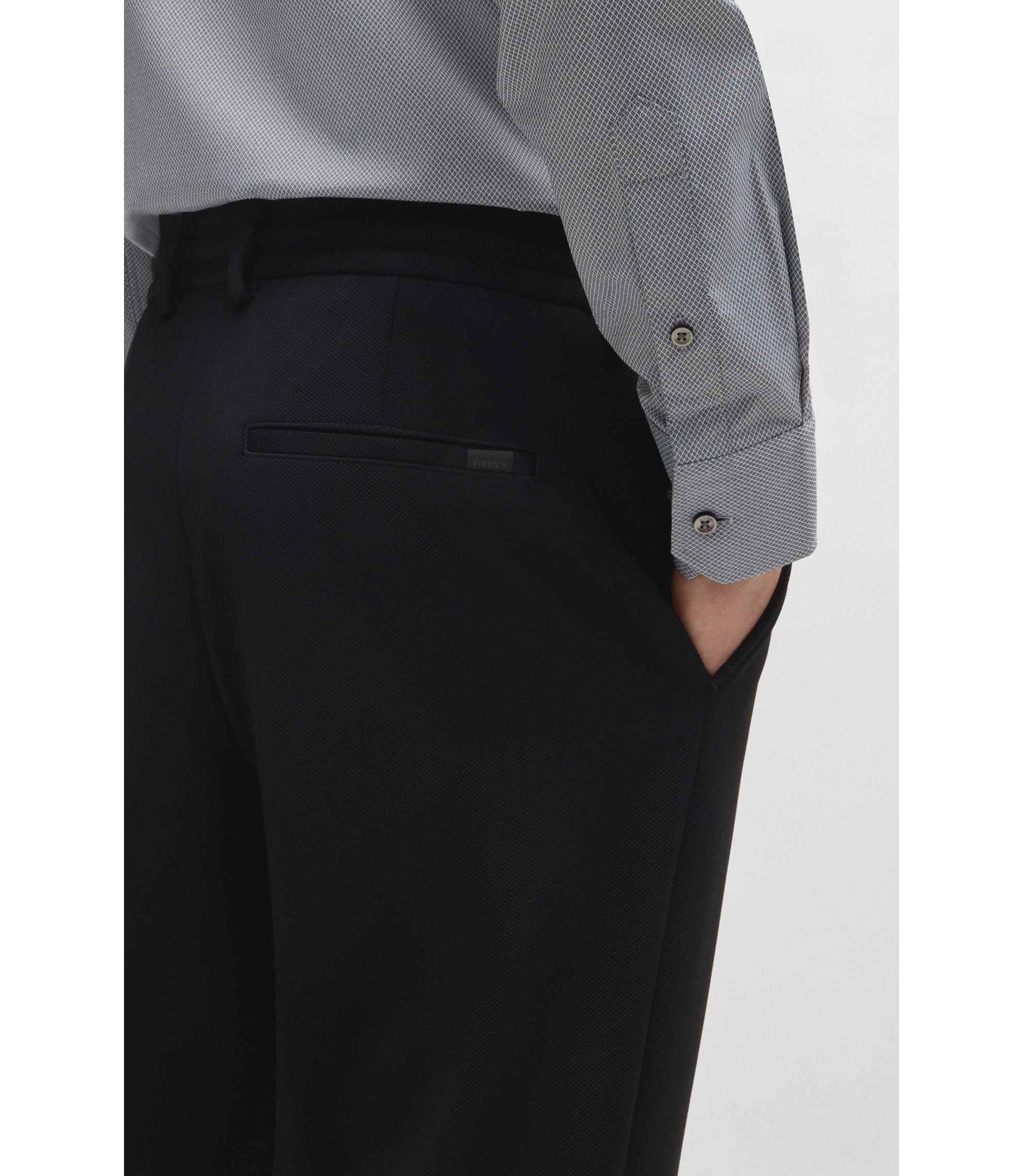 BOSS - Dressletic tapered-fit trousers in performance-stretch