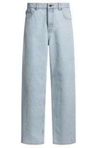Relaxed-Fit Jeans aus blauem Denim, Hellblau