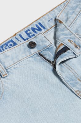 Jean Relaxed en denim bleu, bleu clair