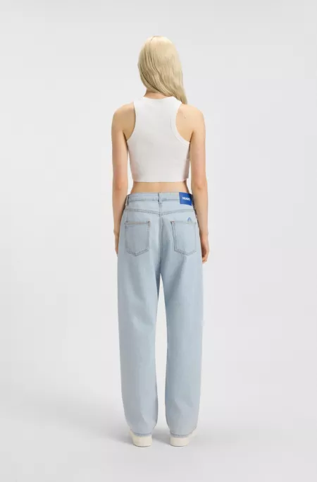 Relaxed-fit jeans in blue denim