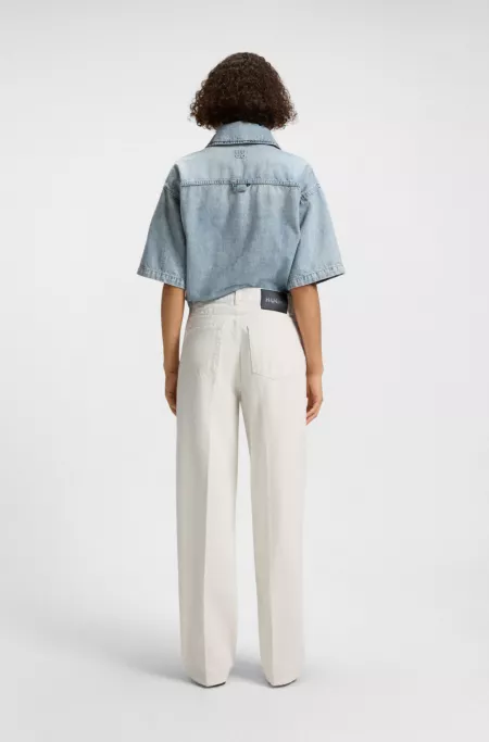 Modern-fit jeans in white rigid denim