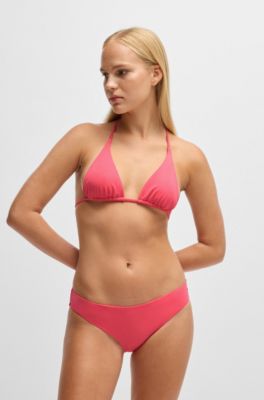 Bikini bottoms with a low rise, Dark pink