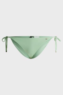 Bikinibroekje met strikbandjes opzij, Kalk