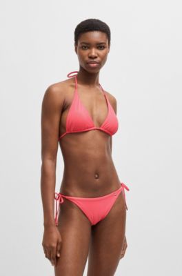 Tie-side bikini bottoms, Dark pink