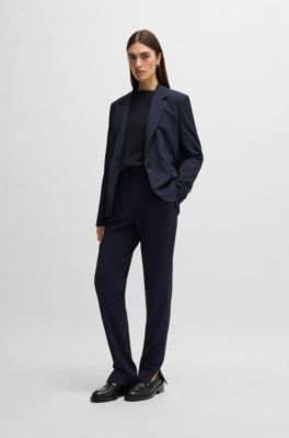 Dressletic relaxed-fit blazer in stretch fabric, Dark Blue