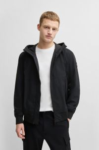Giubbotto soft shell regular fit in tessuto elasticizzato in quattro direzioni, Nero