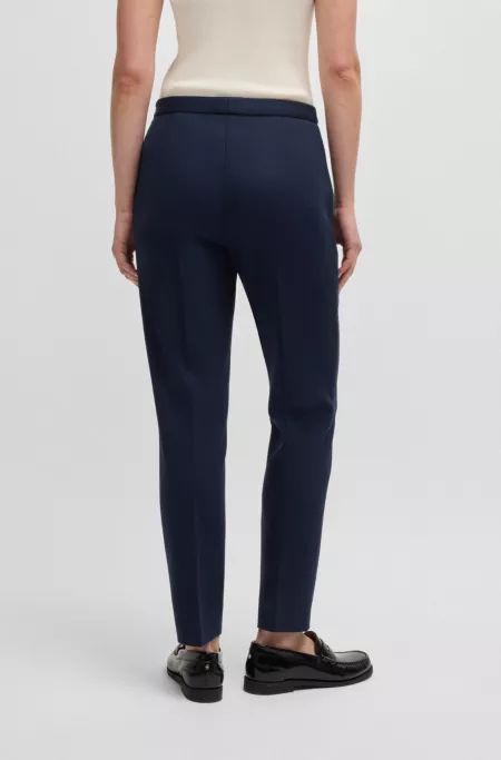 Regular-fit trousers with front crease
