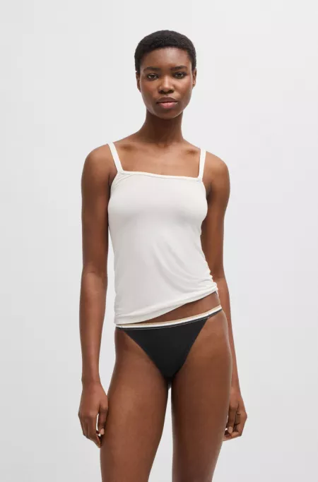Three-pack of thongs with signature-stripe waistbands