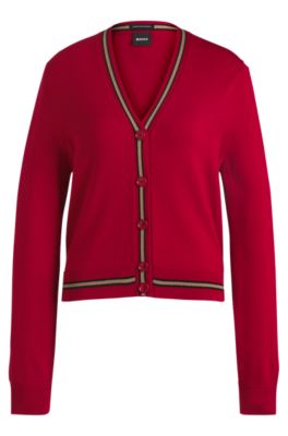 BOSS x Creation of the Gods cardigan in merino wool, Red